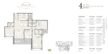 Floor Plan in 4 BHK Apartment at Balewadi Phata – for Sale