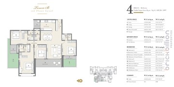 Floor Plan in 4 BHK Apartment at Balewadi Phata – for Sale