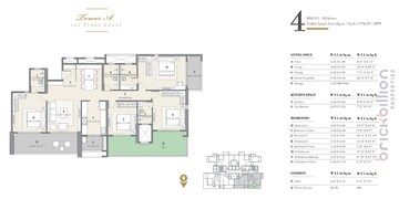 Floor Plan in 4 BHK Apartment at Balewadi Phata – for Sale