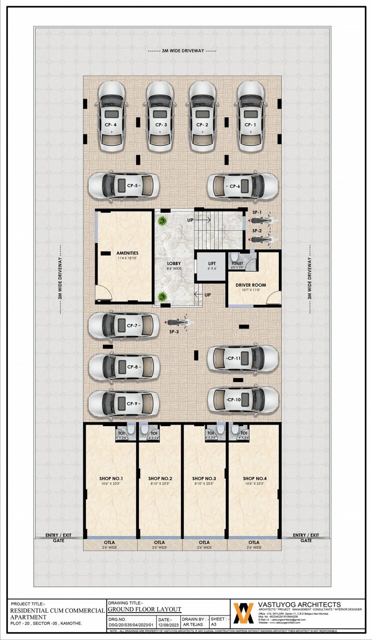 Floor Plan, sai-crest 1 Bedroom 750 Sq.Ft. Apartment In Kamothe Sector 35 Navi Mumbai 8350834