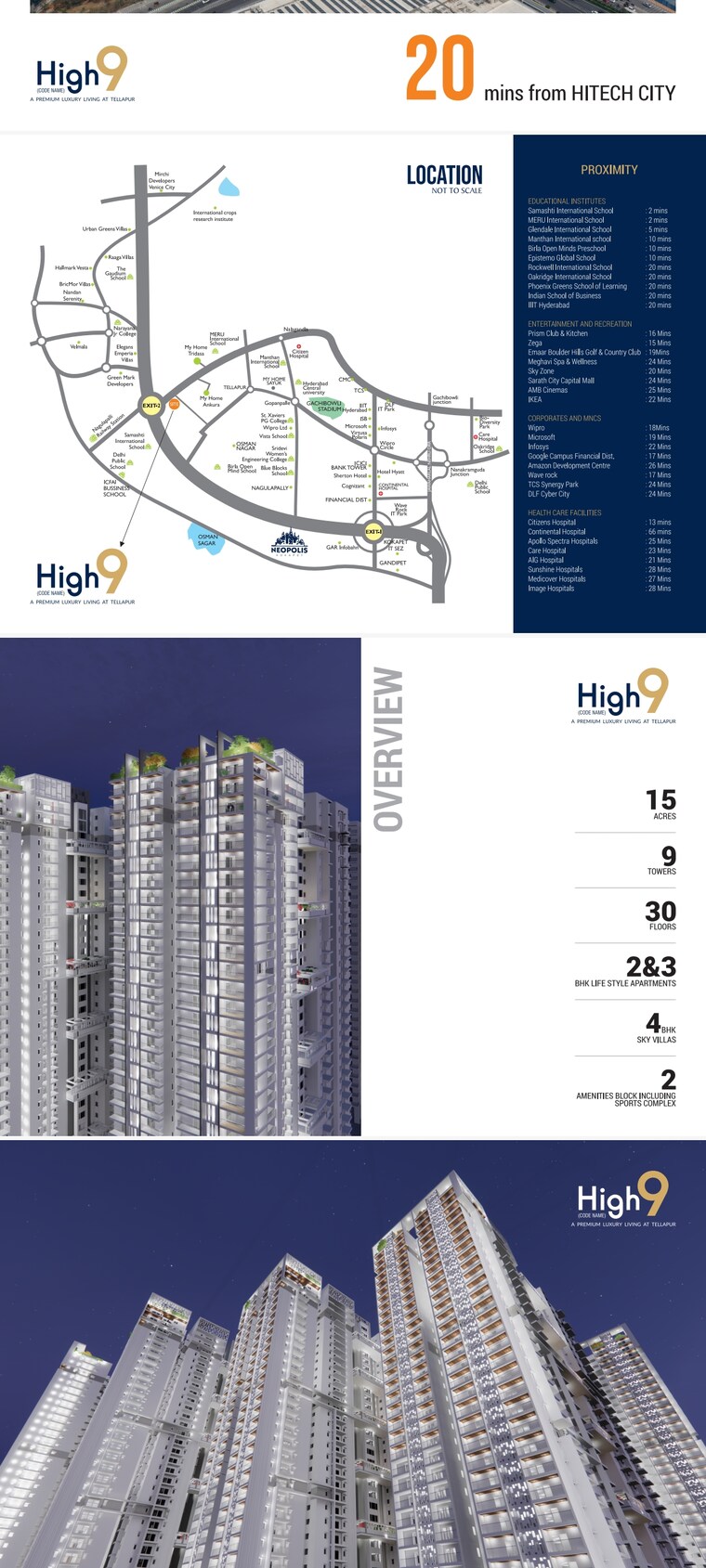Exterior View, anvita-high-9 3 Bedroom 2615 Sq.Ft. Apartment In Kollur Hyderabad 8350951