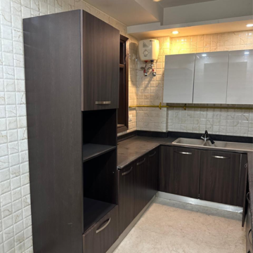 Kitchen in 3 BHK Builder Floor at Greater Kailash I – for Rent