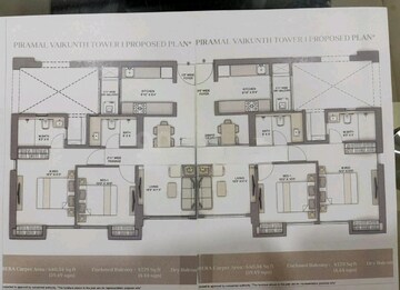 Floor Plan in 4 BHK Apartment at Piramal Vaikunth, Balkum Pada – for Sale