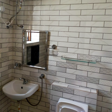 Bathroom in 3.5 BHK Builder Floor at Manimajra – for Rent
