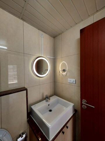 Bathroom in 3 BHK Apartment at L&T Raintree Boulevard, Hebbal – for Rent