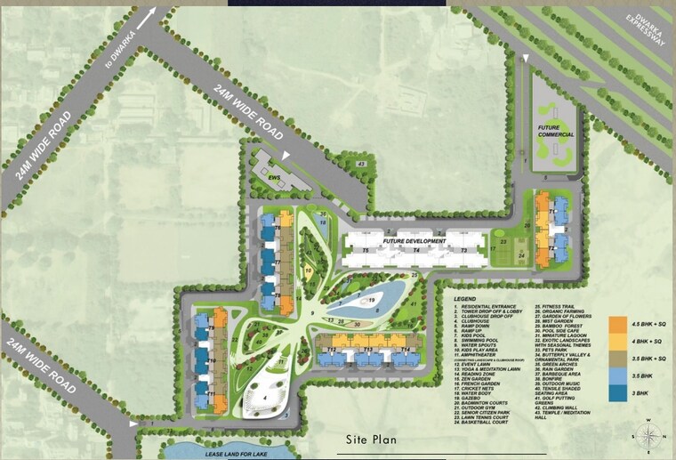 Master Plan, m3m-crown 4 Bedroom 2525 Sq.Ft. Apartment In Sector 111 Gurgaon 8351431