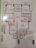 4 BHK + Pooja Room,Servant Room 2535 Sq.Ft. Apartment in Ratan Galaxy