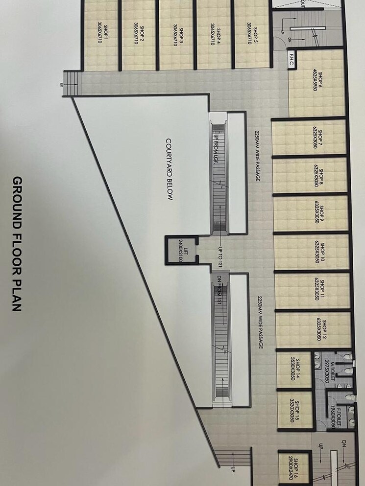 Floor Plan, mahagun-medalleo Commercial Shop 250 Sq.Ft. In Sector 107 Noida 8351570