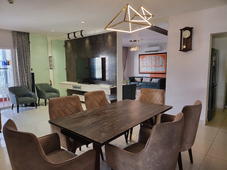 Living Room, prestige-high-fields 4 Bedroom 2713 Sq.Ft. Apartment In Gachibowli Hyderabad 8351602