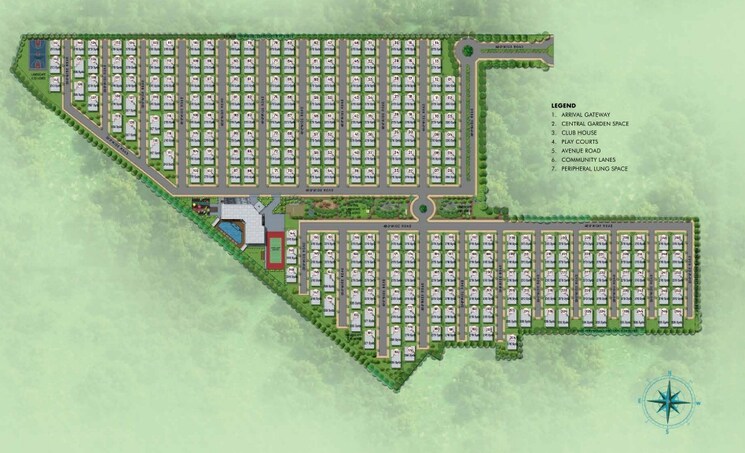 Master Plan, rajapushpa-serene-dale 4 Bedroom 3405 Sq.Ft. Villa In Tellapur Hyderabad 8351616