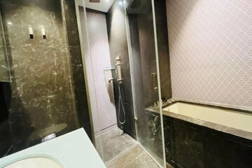Bathroom in 3 BHK Apartment at Lodha World Crest, Worli – for Rent