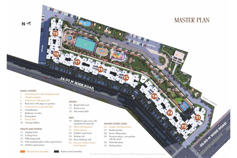 Master Plan, vtp-dolce-vita 3 Bedroom 1086 Sq.Ft. Apartment In Kharadi Pune 8352063