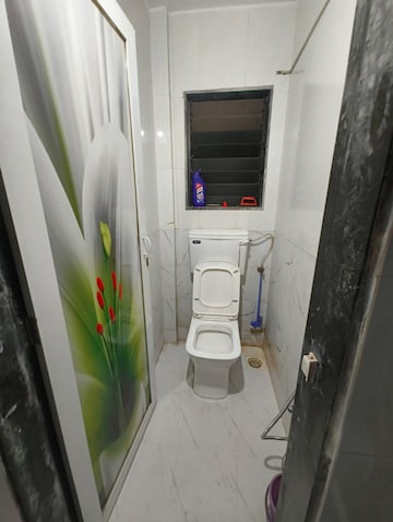 Bathroom in 1 BHK Apartment at Smruti CHS Charai, Charai – for Rent