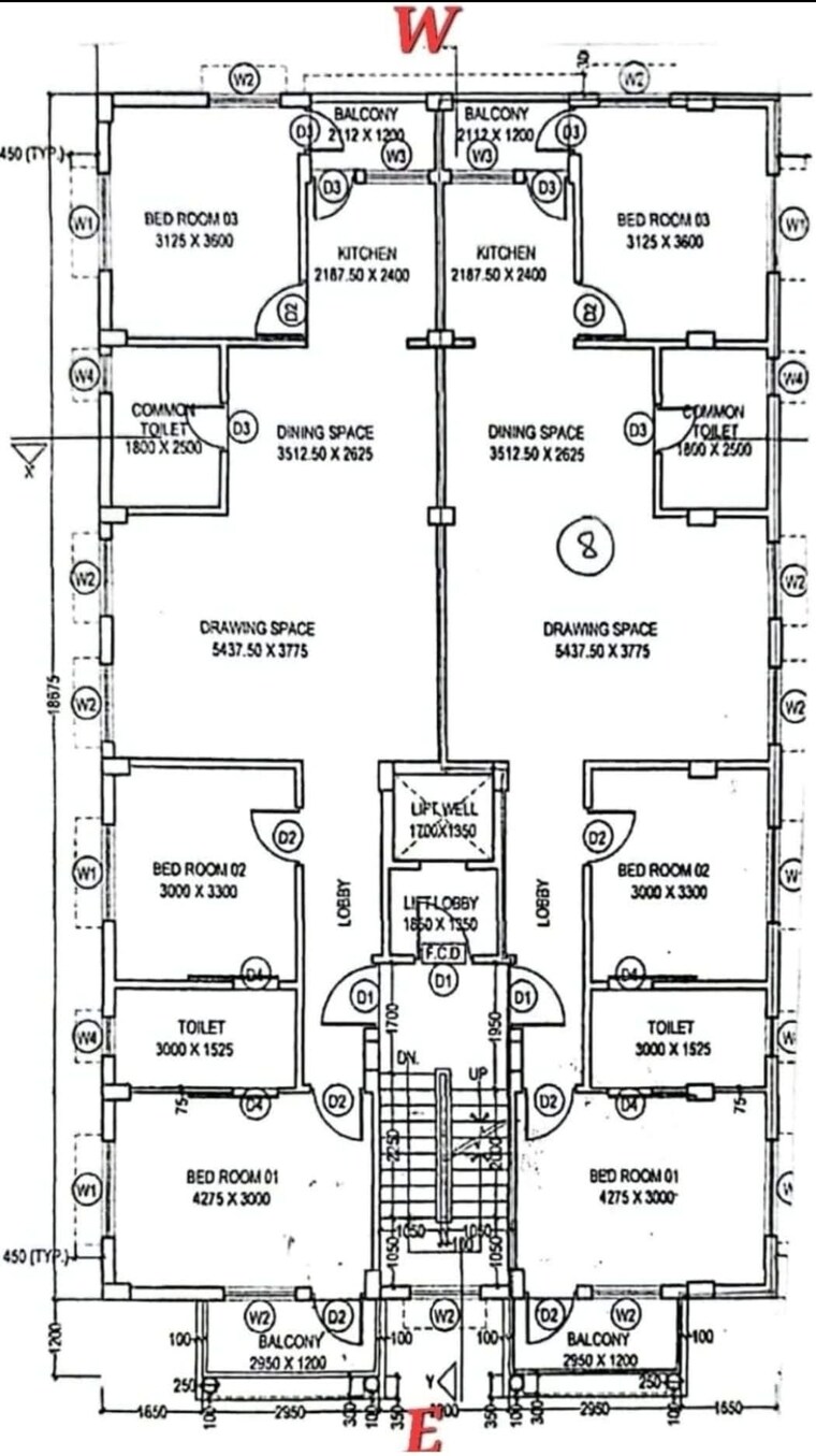 Floor Plan, new town action area 1 3 Bedroom 1485 Sq.Ft. Apartment In New Town Action Area 1 Kolkata 8354179