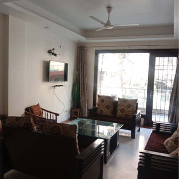 Living Room in 3 BHK Builder Floor at Pamposh Enclave – for Rent