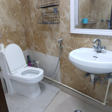 Bathroom in 2 BHK Builder Floor at Chittaranjan Park – for Rent