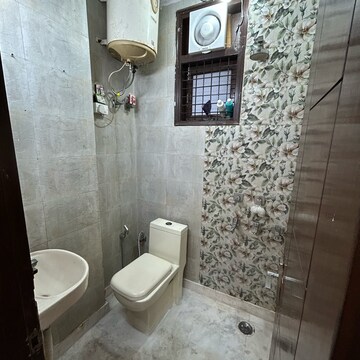 Bathroom in 2 BHK Builder Floor at Kotla Mubarakpur – for Rent