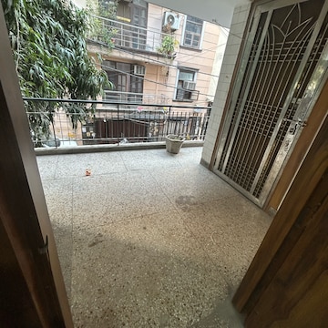 Balcony in 1.5 BHK Builder Floor at Kotla Mubarakpur – for Rent