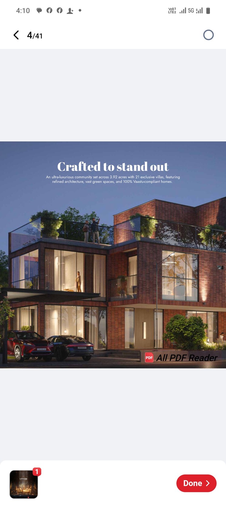 Exterior View, casagrand-handford 4 Bedroom 2800 Sq.Ft. Villa In Mamidpally Hyderabad 8354525