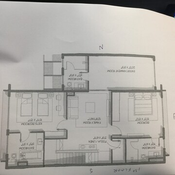 Floor Plan in 4 BHK Villa at Goyal and Co Alanoville, Hennur – for Sale