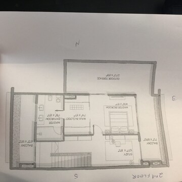 Floor Plan in 4 BHK Villa at Goyal and Co Alanoville, Hennur – for Sale