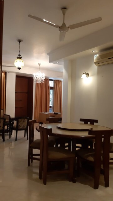 Living Room in 3 BHK Apartment at Greater Kailash I – for Rent