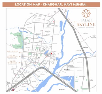 2 BHK Builder Floor – Map Location View at Varsha Balaji Skyline, Kharghar Sector 34 - for Sale