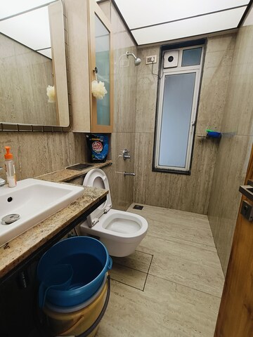 Bathroom in 3 BHK Apartment at Runwal Elegante, Andheri West – for Rent