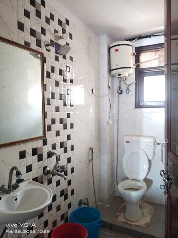 Bathroom in 2 BHK Builder Floor at Chattarpur – for Rent