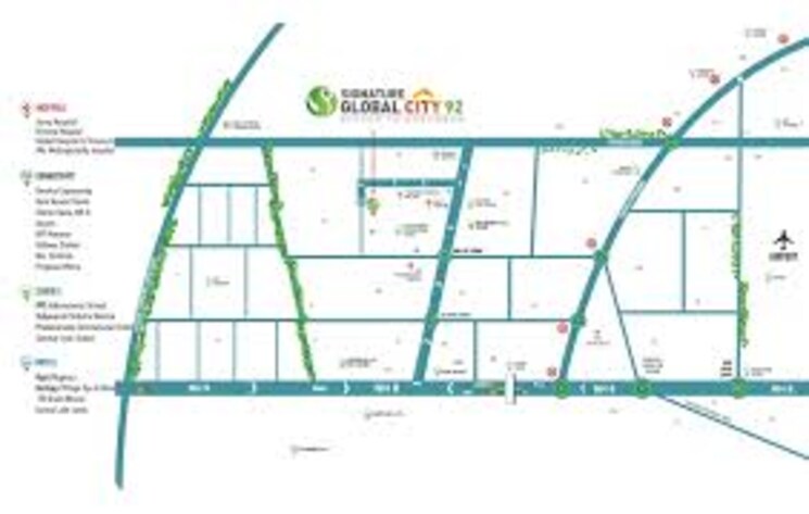 Map Location, signature-global-city-92 2 Bedroom 959 Sq.Ft. Builder Floor In Sector 92 Gurgaon 8356616