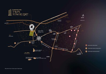 4 BHK Apartment – Map Location View at Signature Global Twin Tower DXP, Sector 84 - for Sale