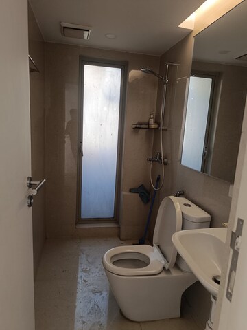 Bathroom in 1 BHK Apartment at Hiranandani Estate Solitaire C, Ghodbunder Road – for Rent