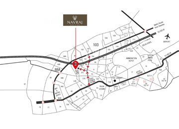 3.5 BHK Apartment – Map Location View at Navraj The Kingstown Heights, Sector 37d - for Sale