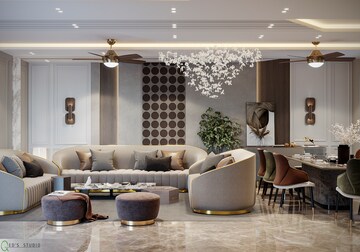 Living Room in 4 BHK Apartment at Omaxe Heights, Sector 86 – for Sale