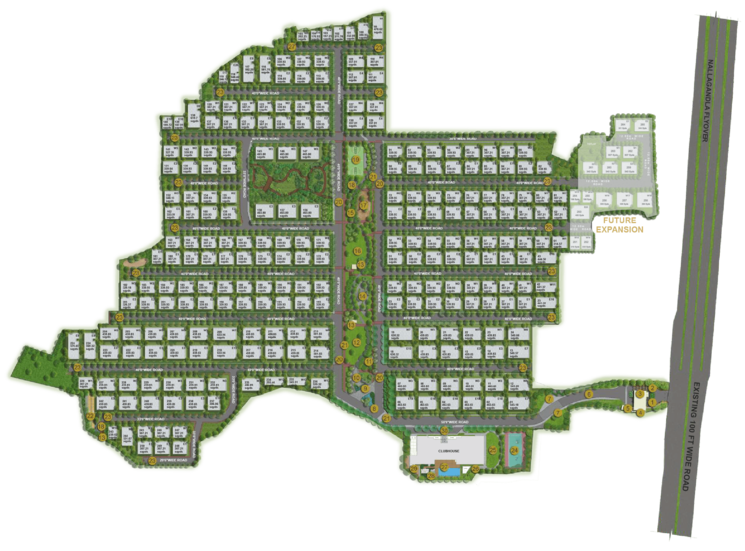 Master Plan, vertex-kingston-park 5 Bedroom 5488 Sq.Ft. Villa In Nallagandla Hyderabad 8358851