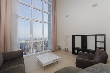 Living Room in 2 BHK Apartment at LnT Crescent Bay T5, Parel – for Rent
