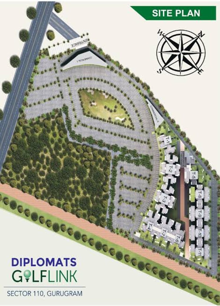 Master Plan, sidhartha-diplomats-golf-link 3 Bedroom 746 Sq.Ft. Apartment In Sector 110 Gurgaon 8358914