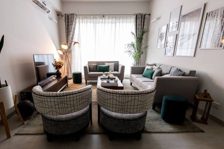 Living Room, vatika-seven-elements 3 Bedroom 1950 Sq.Ft. Apartment In Sector 89a Gurgaon 8358941