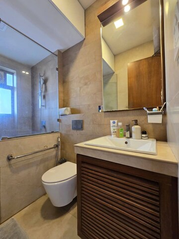 Bathroom in 3 BHK Apartment at Wadhwa River Heaven, Juhu – for Rent
