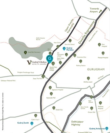 3 BHK Apartment – Map Location View at Pyramid Alban, Sector 71 - for Sale