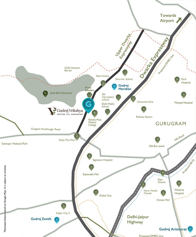 Map Location, ruturaj-classic 3.5 Bedroom 2198 Sq.Ft. Apartment In Sector 103 Gurgaon 8359607