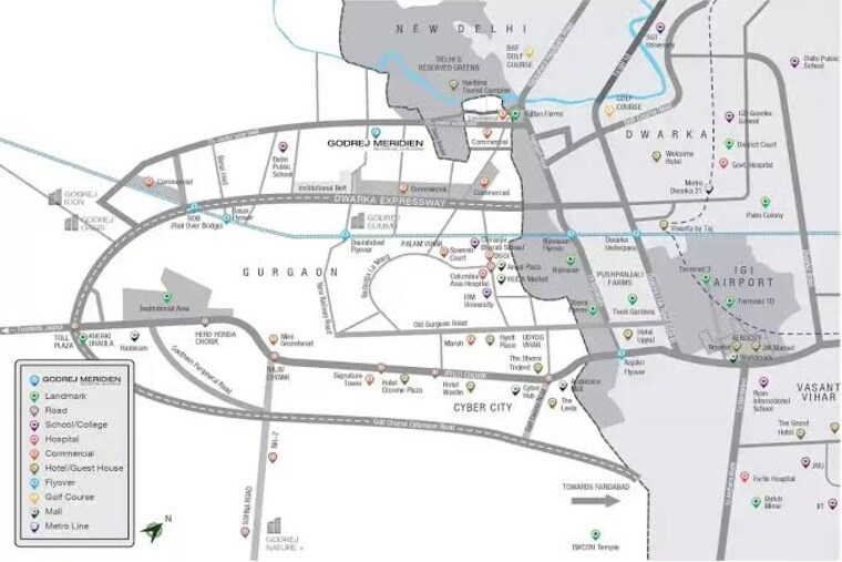 Map Location, godrej-meridien 4 Bedroom 2720 Sq.Ft. Apartment In Sector 106 Gurgaon 8359677