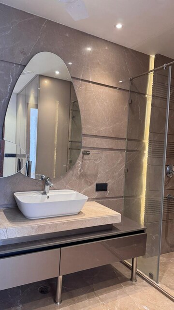Bathroom in 4 BHK Builder Floor at Ansal Sushant Lok I, Sector 43 – for Rent