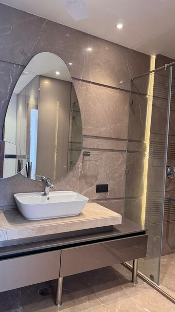 Bathroom in 4 BHK Builder Floor at Ansal Sushant Lok I, Sector 43 – for Rent