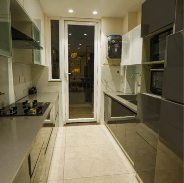 Kitchen in 3 BHK Apartment at Patiala Road – for Sale