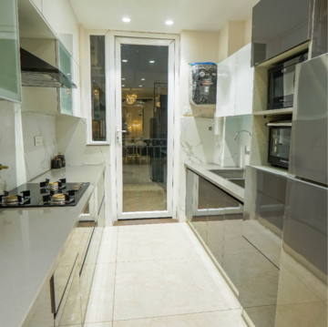 Kitchen in 3 BHK Apartment at Patiala Road – for Sale