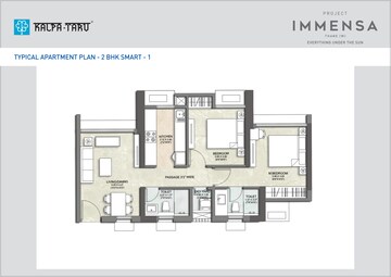 2 BHK Apartment For Rent in Kalpataru Immensa, Kolshet Road