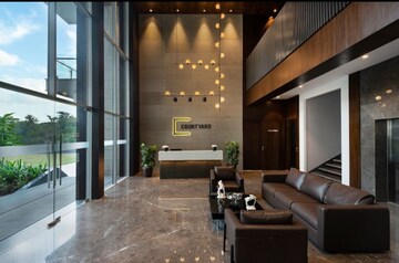 Living Room in 2 BHK Apartment at Courtyard by Narang Realty and The Wadhwa Group, Pokhran Road No 2 – for Rent
