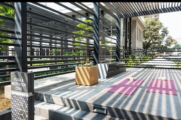Balcony in 2 BHK Apartment at Courtyard by Narang Realty and The Wadhwa Group, Pokhran Road No 2 – for Rent