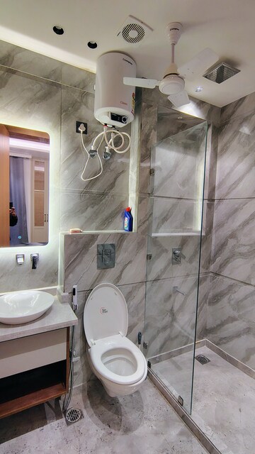 Bathroom in 3 BHK Builder Floor at DLF Atria, Dlf Phase ii – for Rent